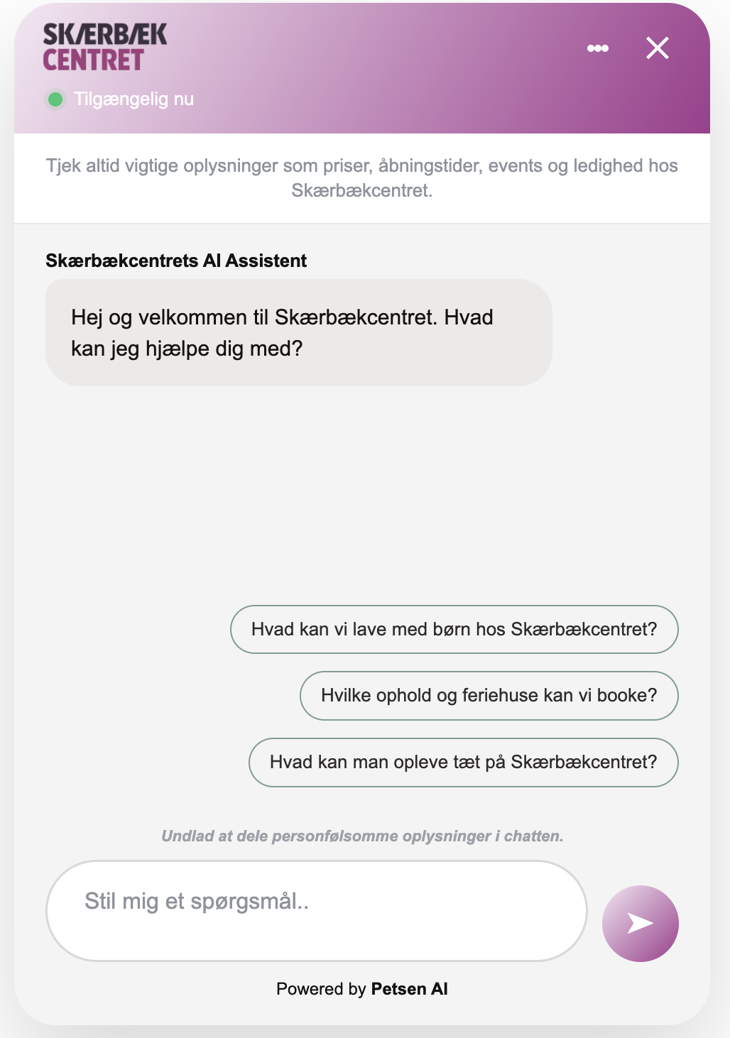Skærbækcentrets AI-assistent