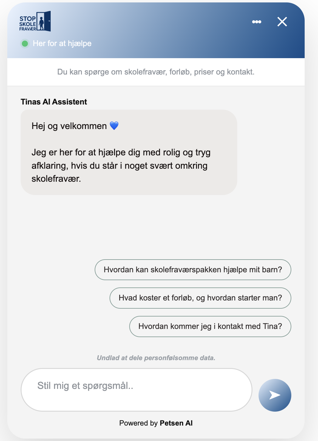 Stop Skolefravær chatbot